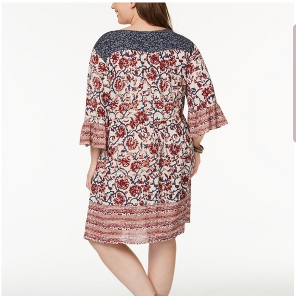 STYLE & CO PLUS SIZE 2X BOHO FALL DRESS NEW - Picture 4 of 4